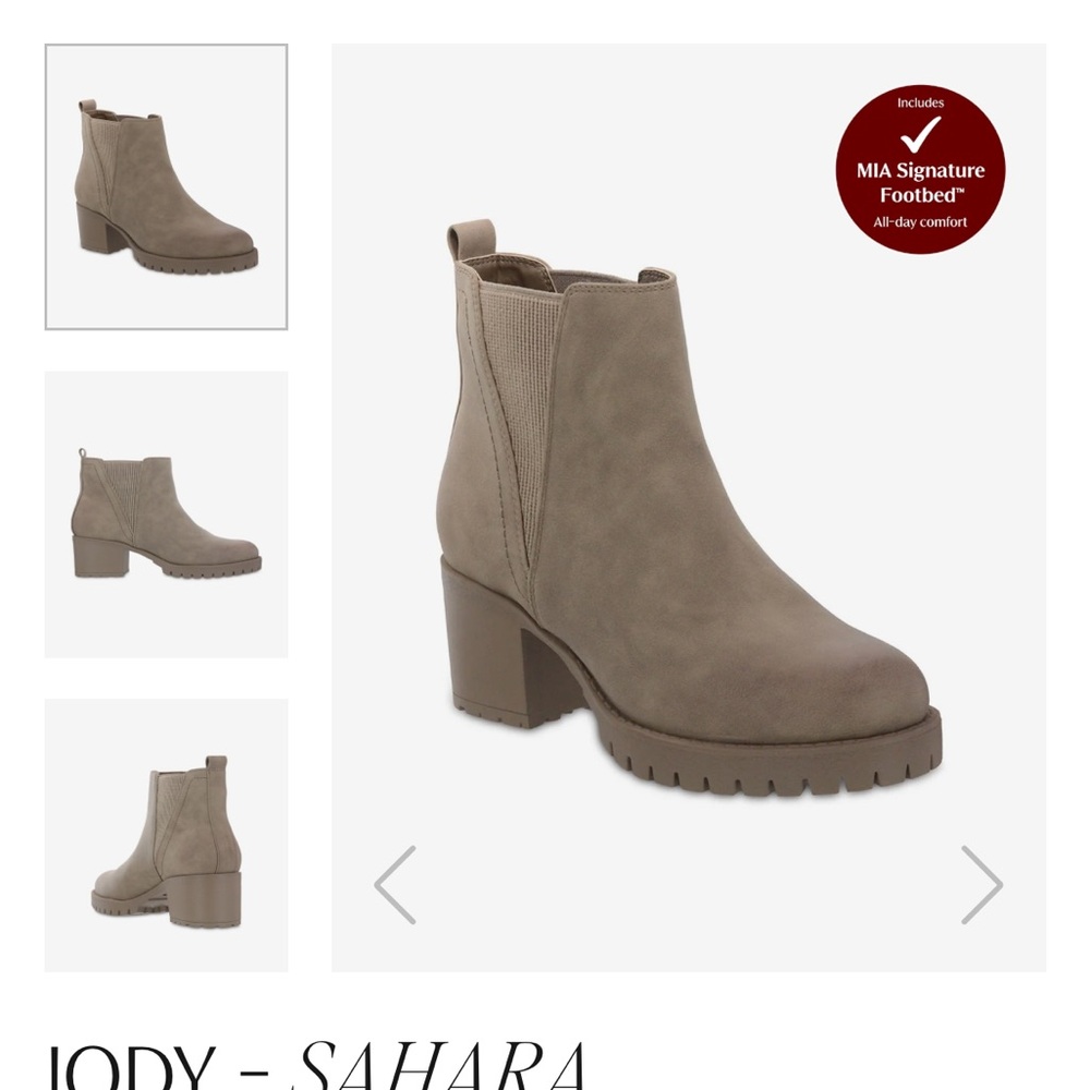MIA Women's Jody Ankle Boots - Tan size 8.5